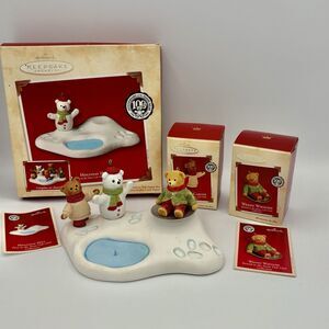 2002 Hallmark Keepsake Snow Cub Club Hollyday Hill Teddy Bears Christmas